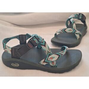 Chaco Z/Cloud Women's Outdoor Sport Hiking Sandals Sz 9 Aqua Green Gray Casual